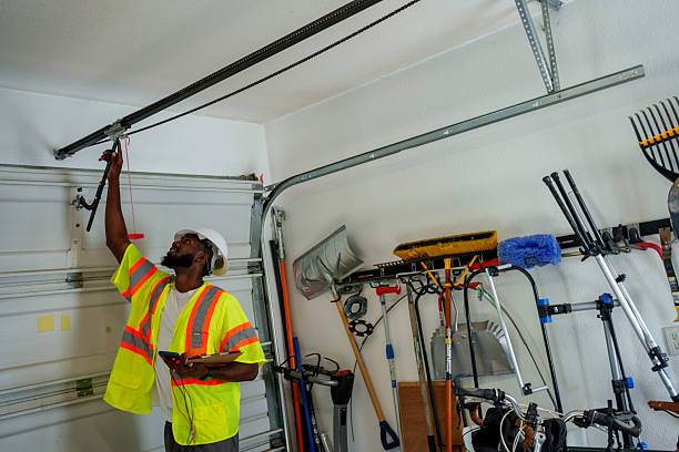 Professional Garage Door Panel Replacement technician working in West Wareham, MA